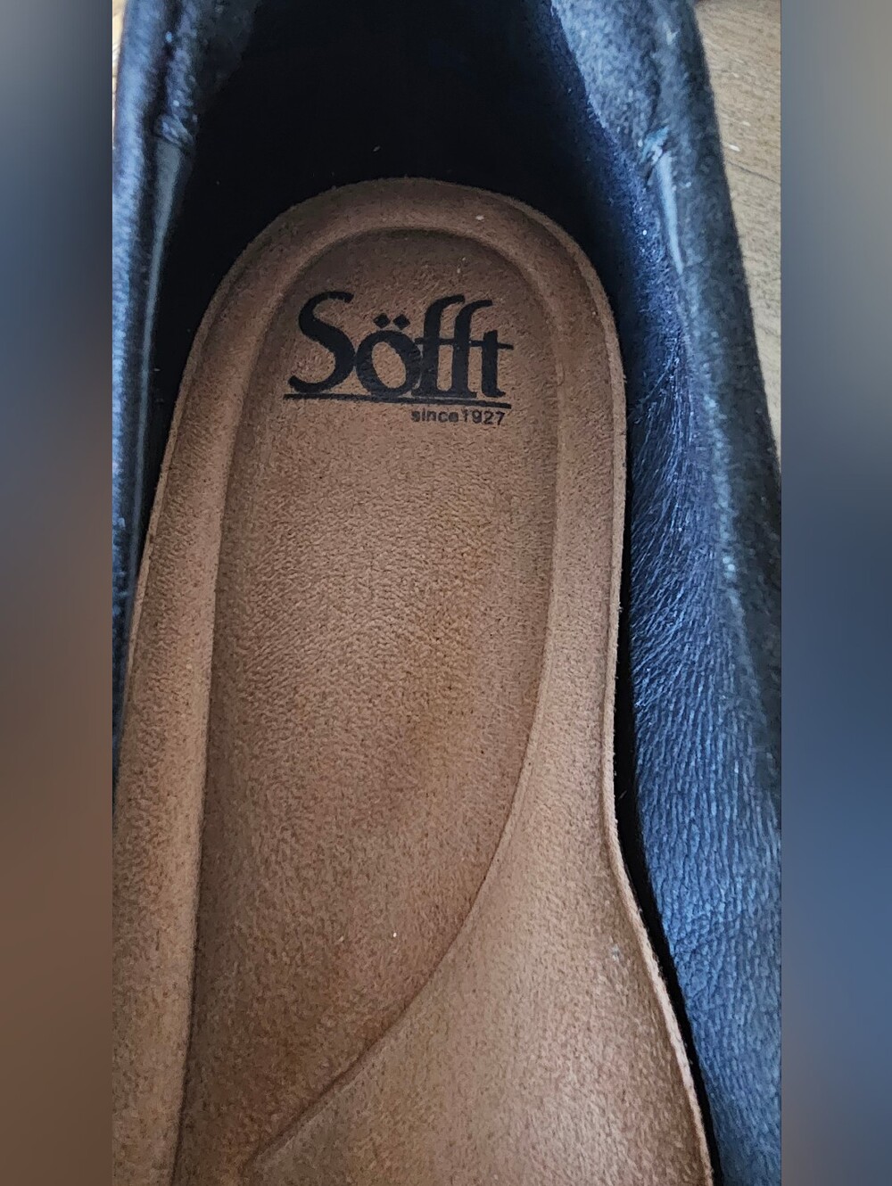 Sofft Black Suede Pointed Toe Kitten Heel Buckle Flat Shoes Women's Sz 9.5 NWOB - Picture 5 of 8